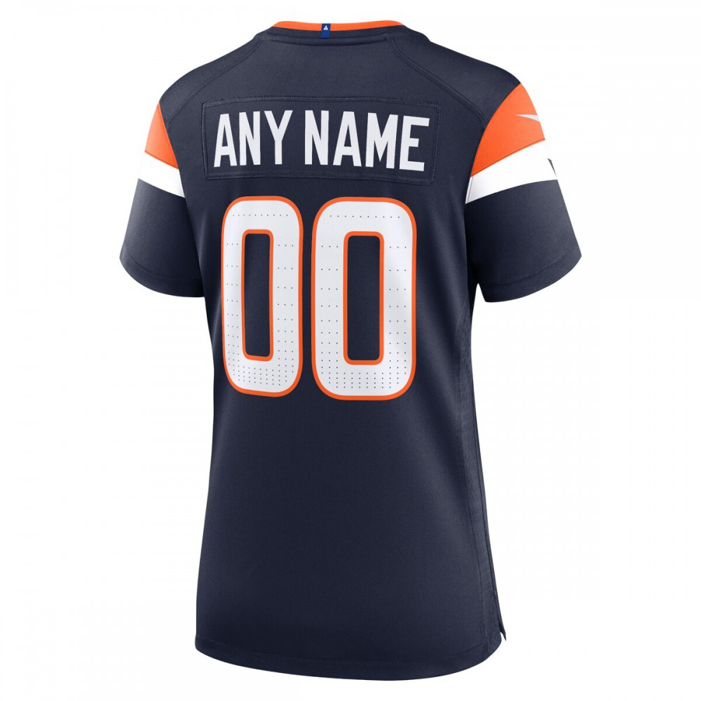 Denver Broncos Nike Women's Alternate Custom Game Jersey - Navy-GridironStore